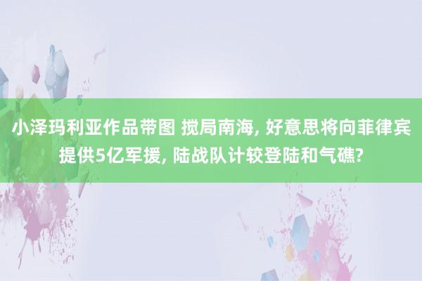 小泽玛利亚作品带图 搅局南海， 好意思将向菲律宾提供5亿军援， 陆战队计较登陆和气礁?