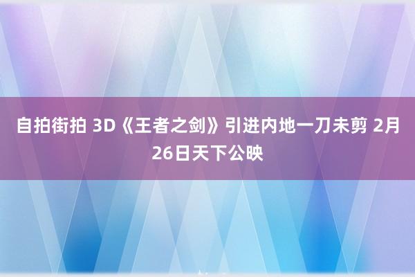 自拍街拍 3D《王者之剑》引进内地一刀未剪 2月26日天下公映