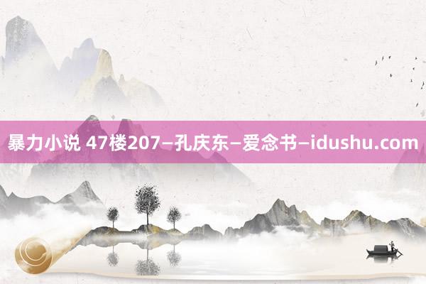 暴力小说 47楼207—孔庆东—爱念书—idushu.com